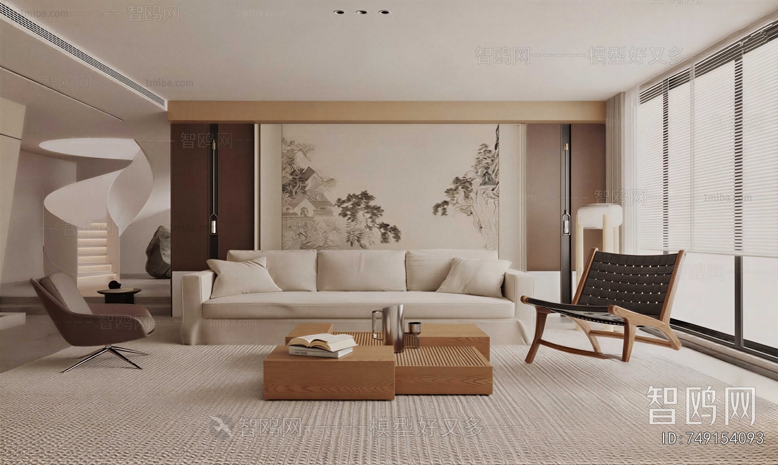 New Chinese Style A Living Room