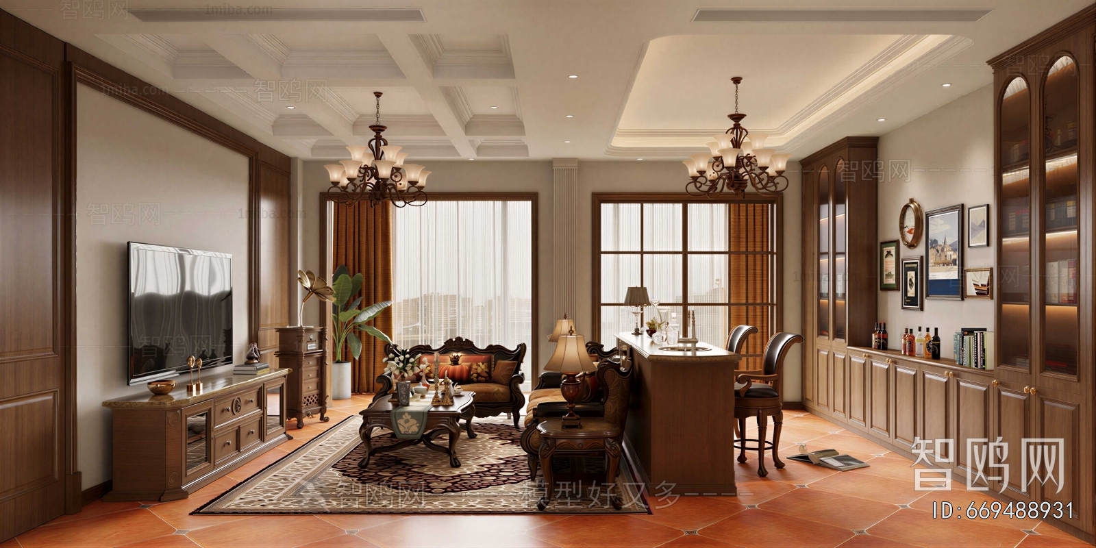 American Style A Living Room