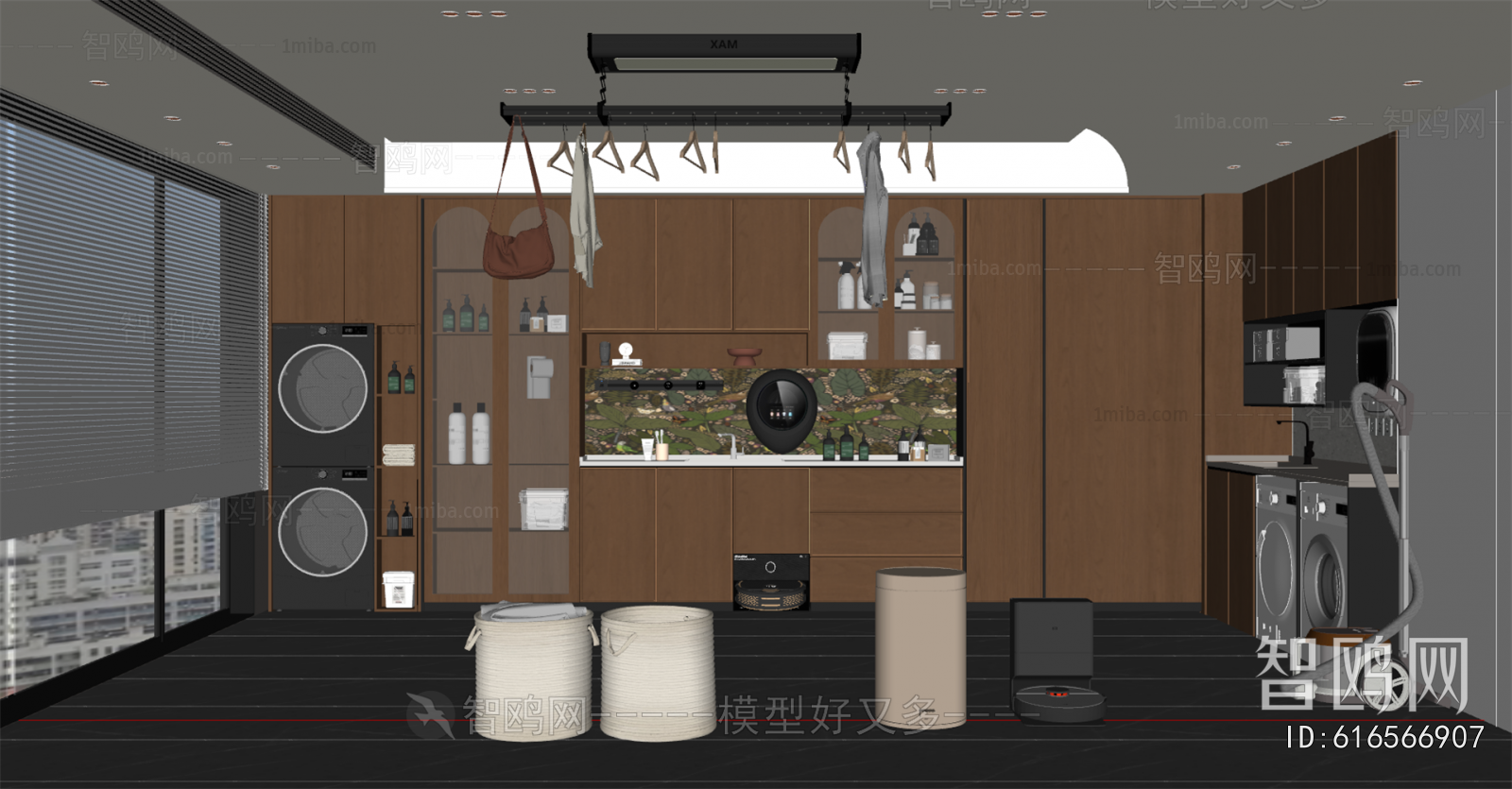 Modern Balcony Laundry Room