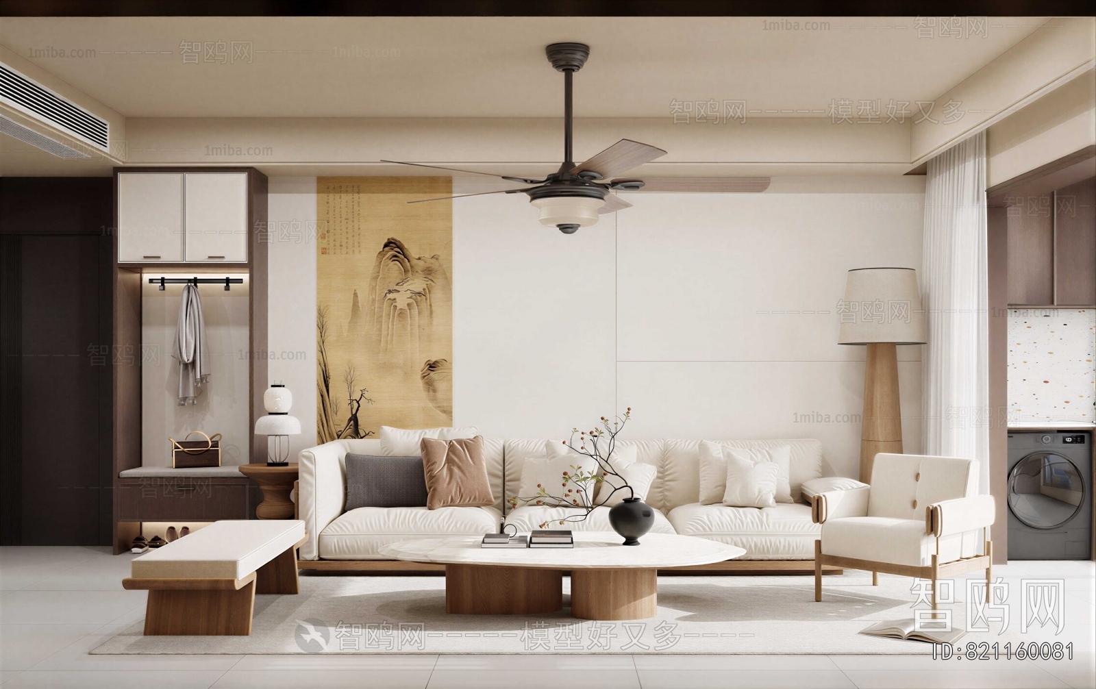 New Chinese Style A Living Room