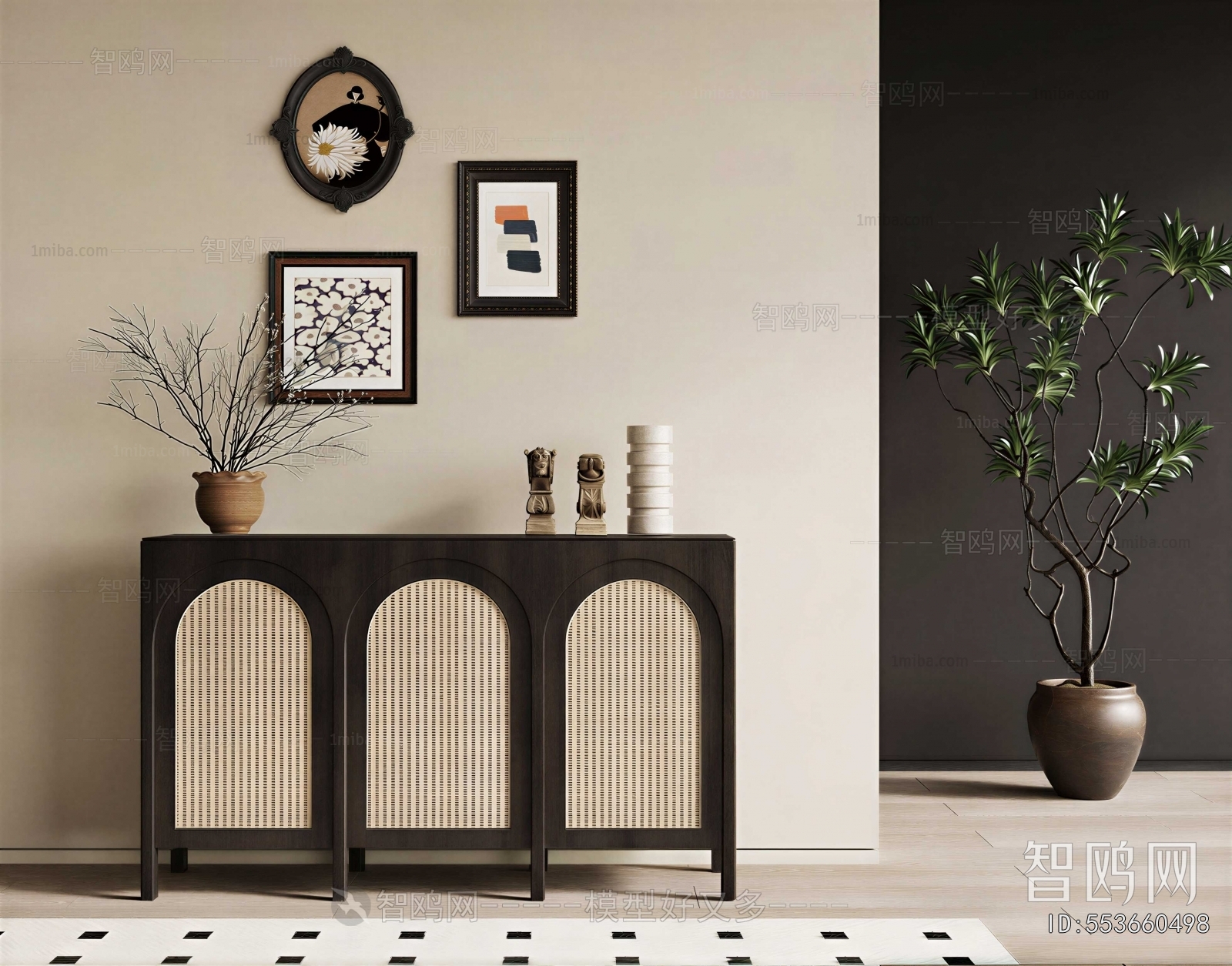 French Style Side Cabinet