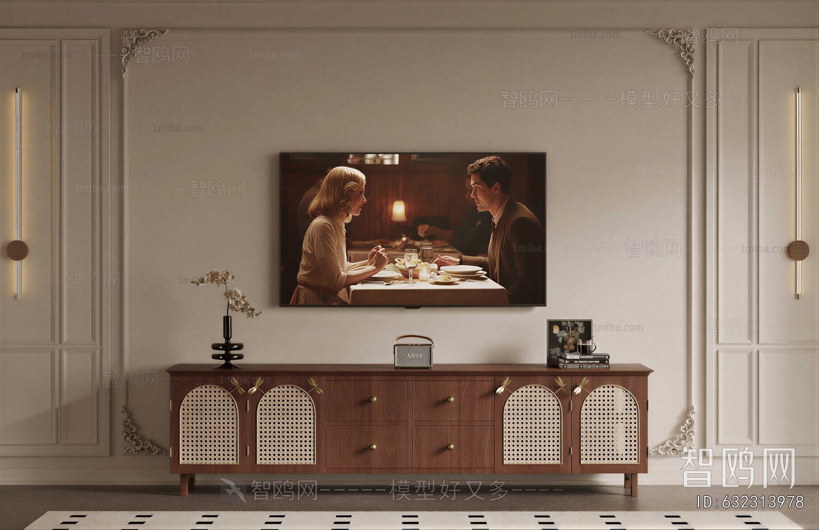 French Style TV Cabinet