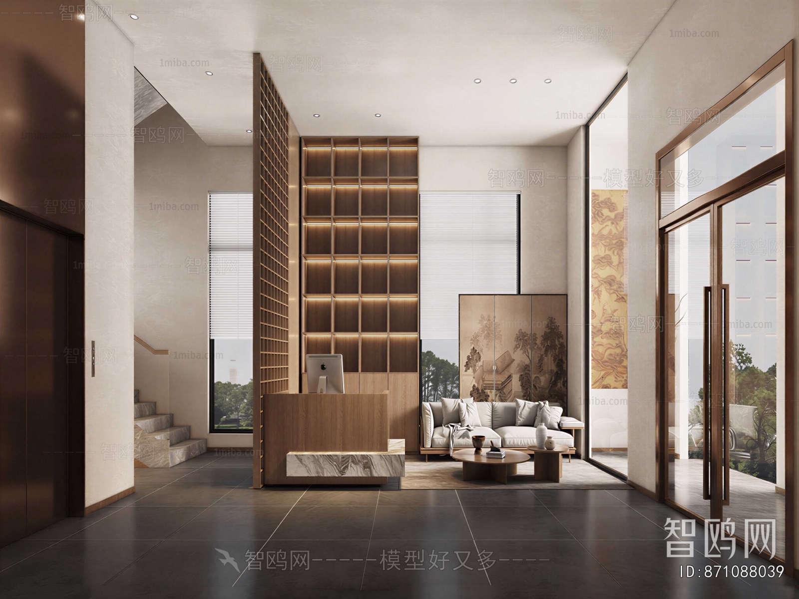 New Chinese Style A Living Room