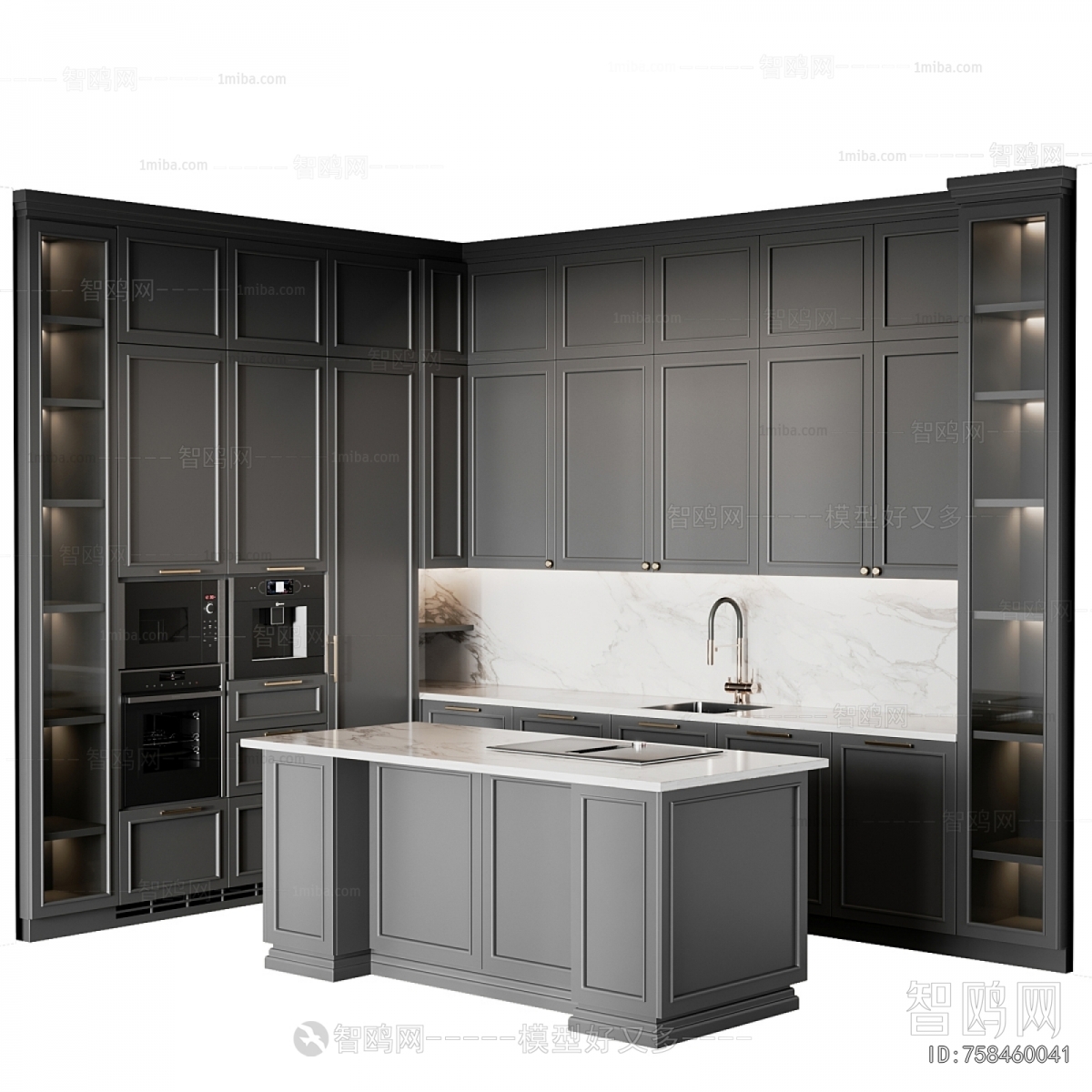 Simple European Style Kitchen Cabinet