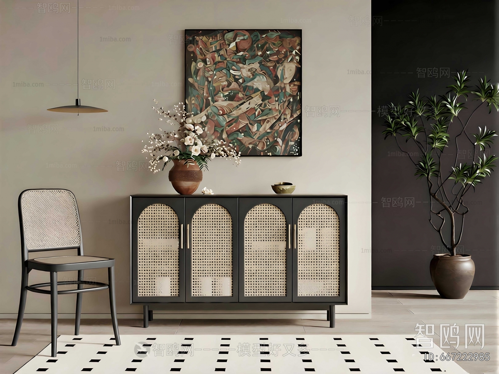 French Style Entrance Cabinet