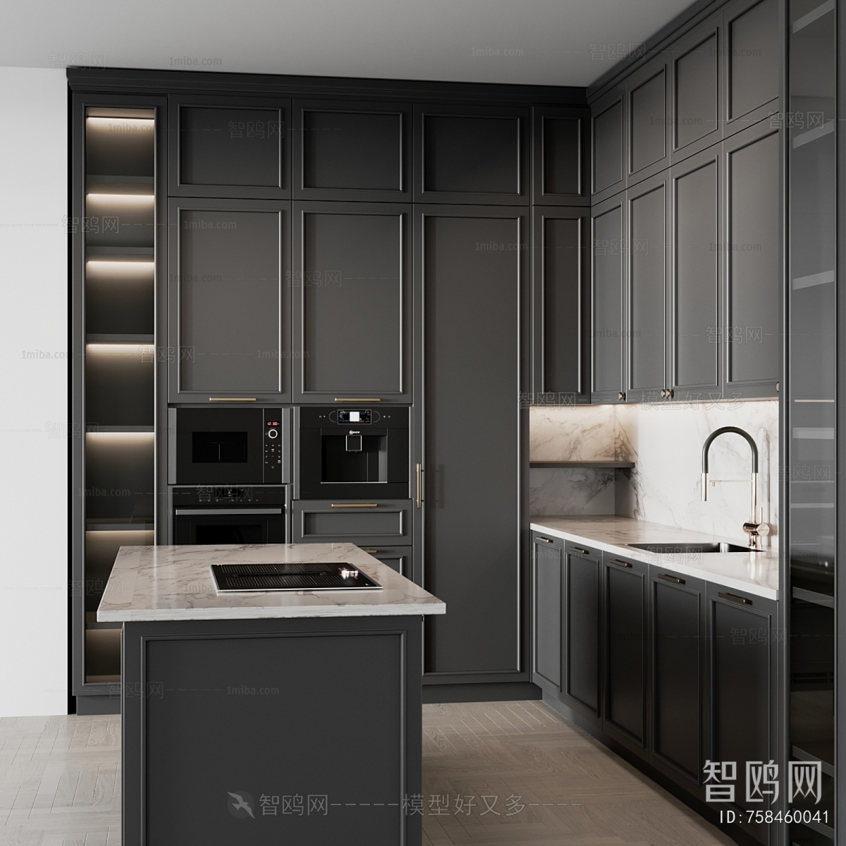 Simple European Style Kitchen Cabinet