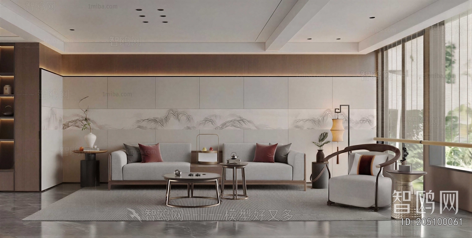 New Chinese Style A Living Room