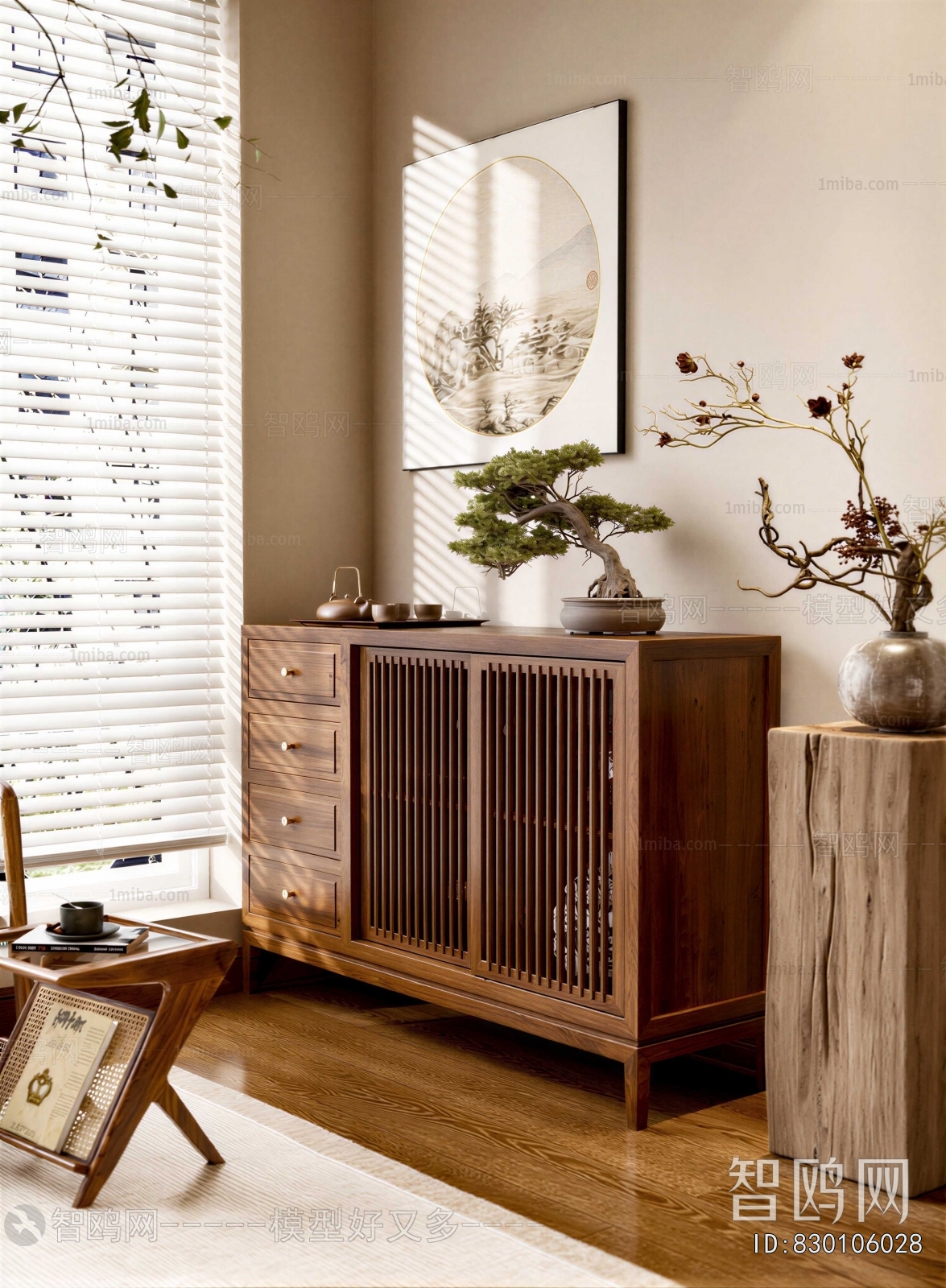 New Chinese Style Side Cabinet