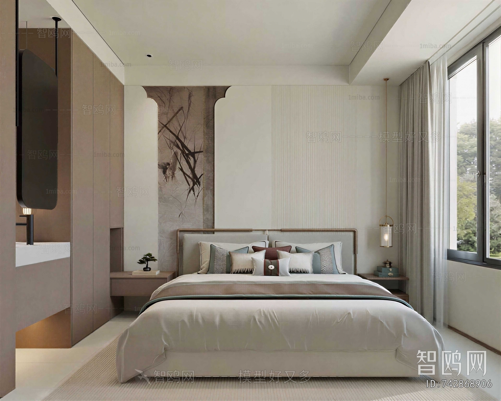New Chinese Style Bedroom