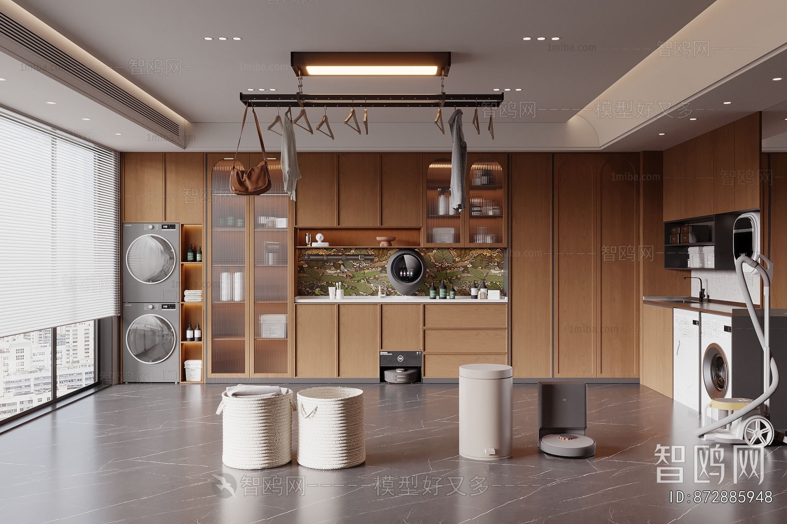 Modern Balcony Laundry Room