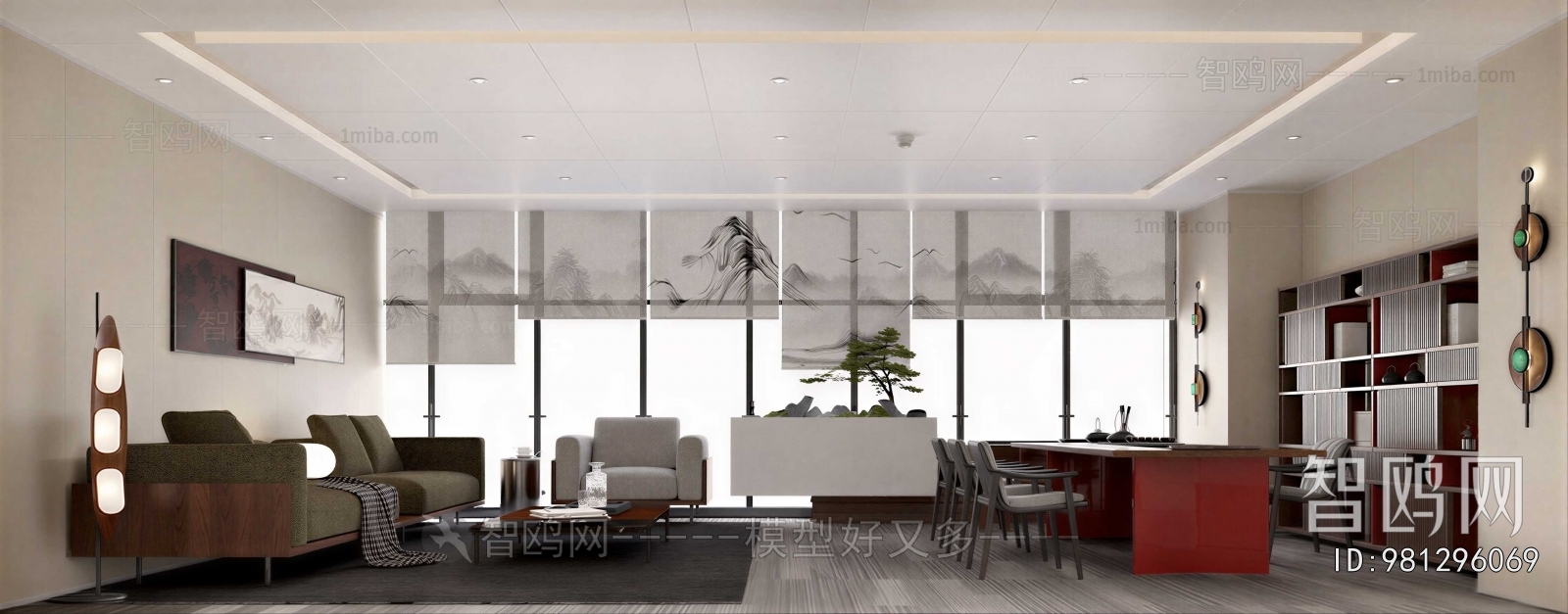 New Chinese Style Reception Room