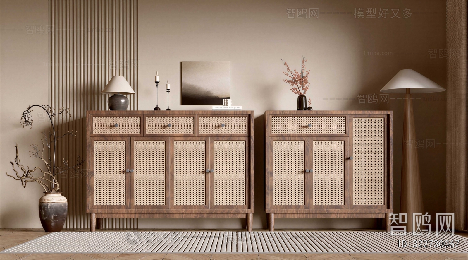 Wabi-sabi Style Entrance Cabinet