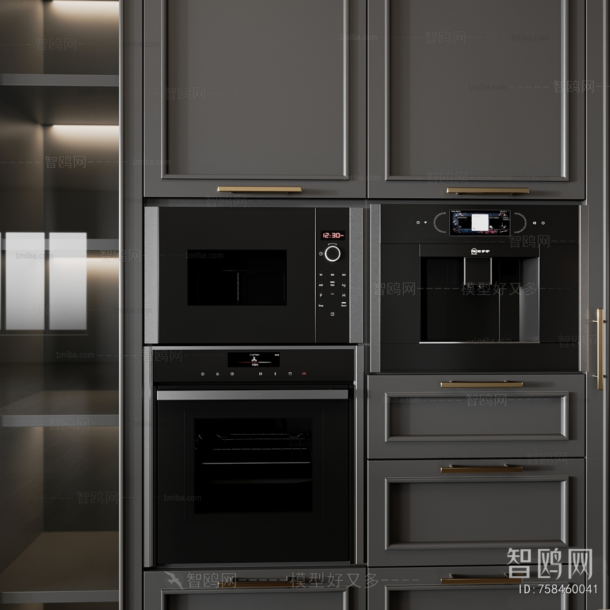 Simple European Style Kitchen Cabinet