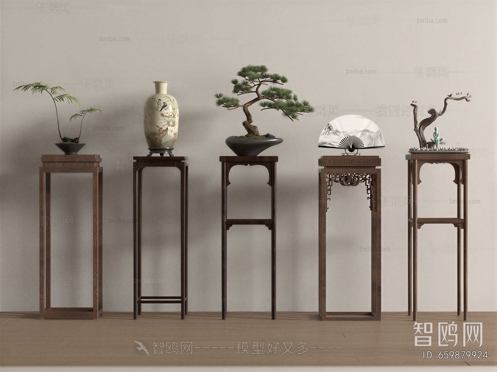 New Chinese Style Flower Shelf