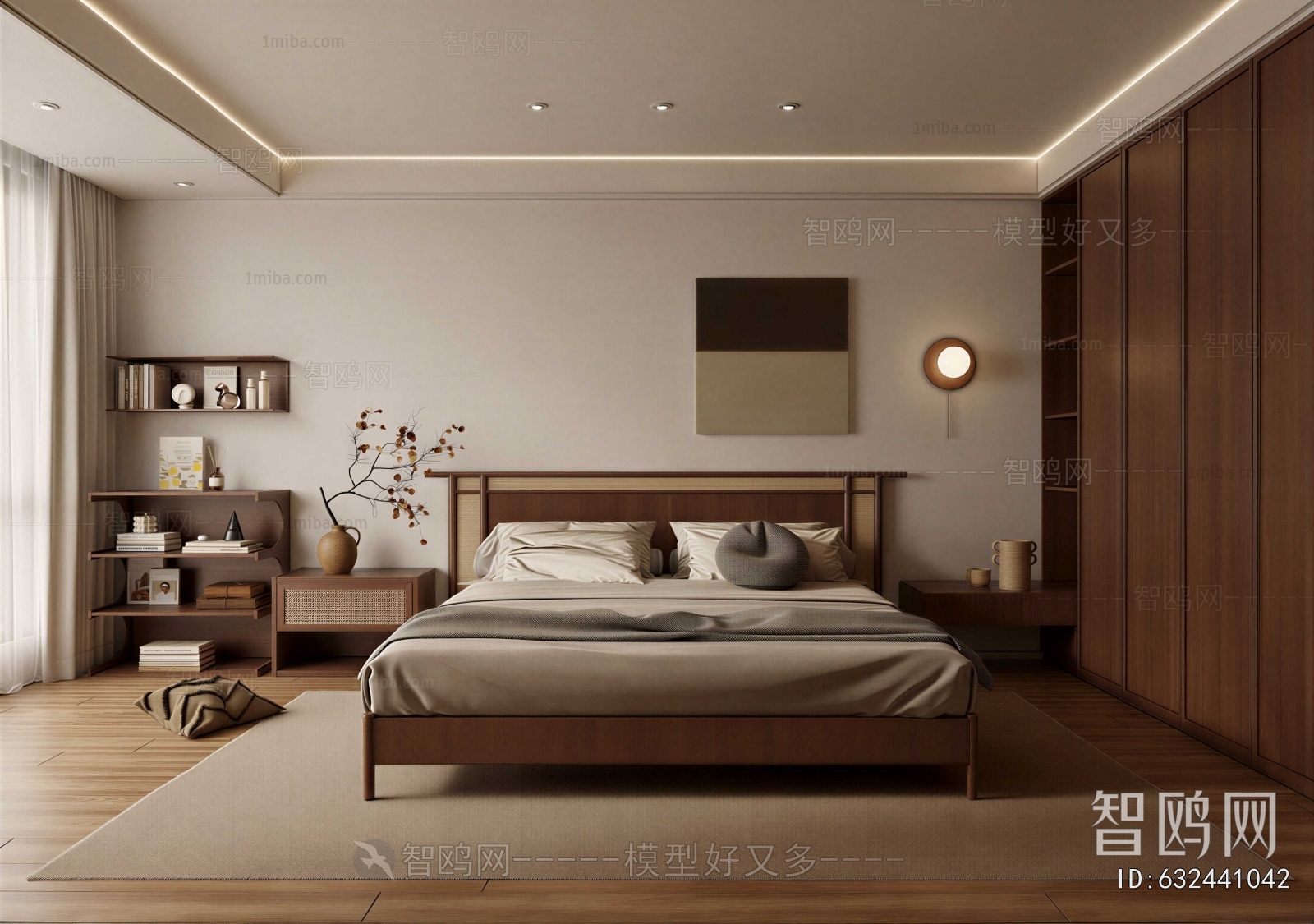 Wabi-sabi Style Bedroom