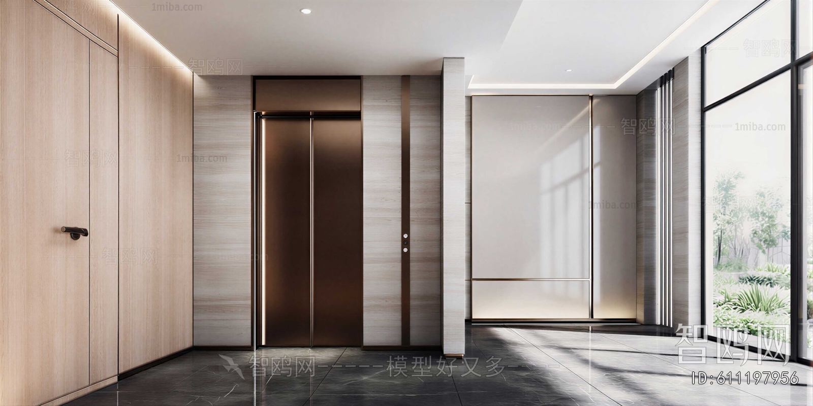 Modern Office Elevator Hall