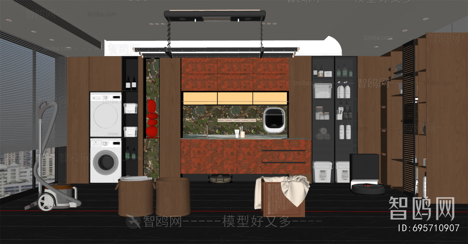 Modern Balcony Laundry Room