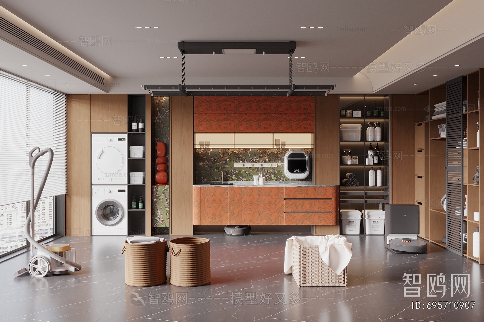 Modern Balcony Laundry Room