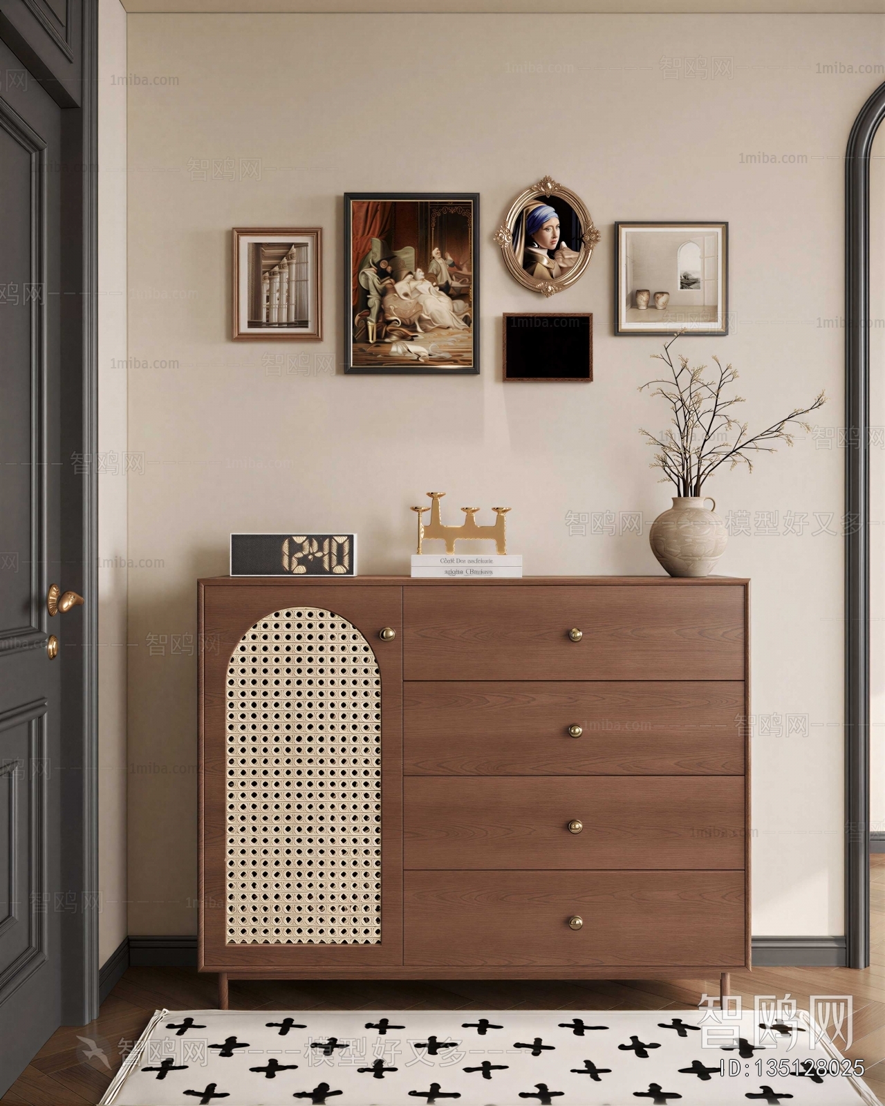 Wabi-sabi Style Entrance Cabinet