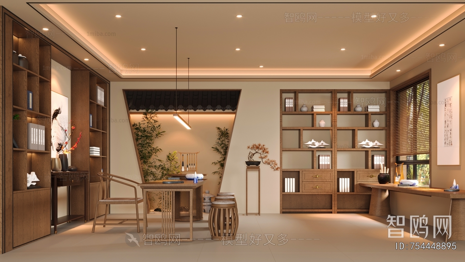 New Chinese Style Study Space