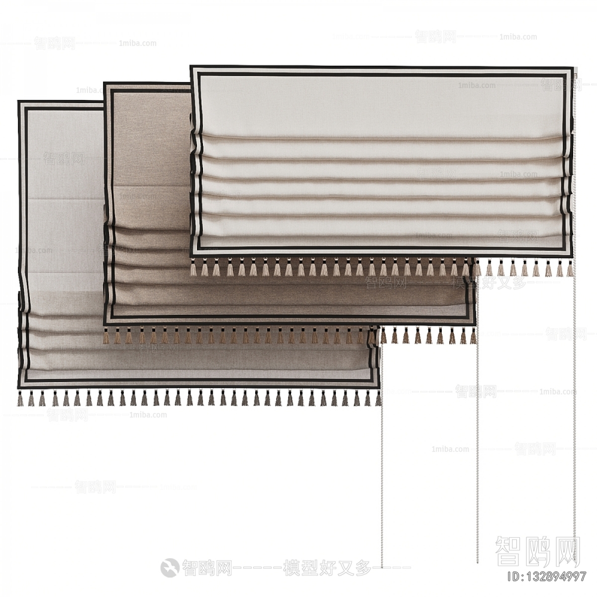 New Chinese Style Roman Curtain