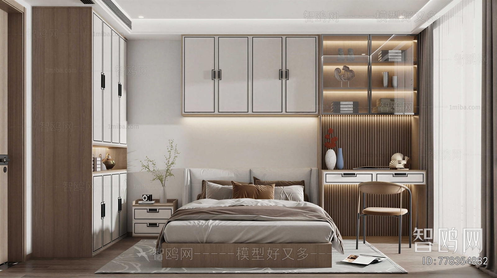 New Chinese Style Bedroom