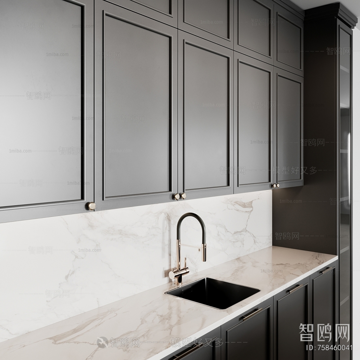 Simple European Style Kitchen Cabinet