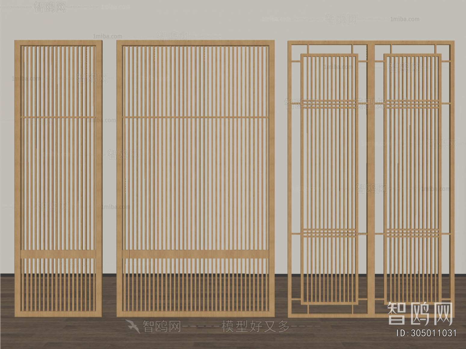 New Chinese Style Wooden Screen Partition
