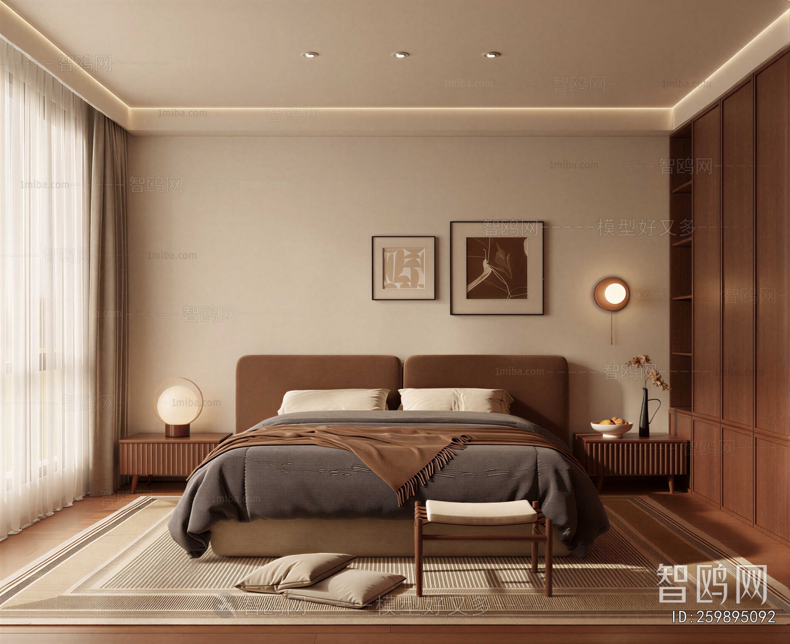 Wabi-sabi Style Bedroom