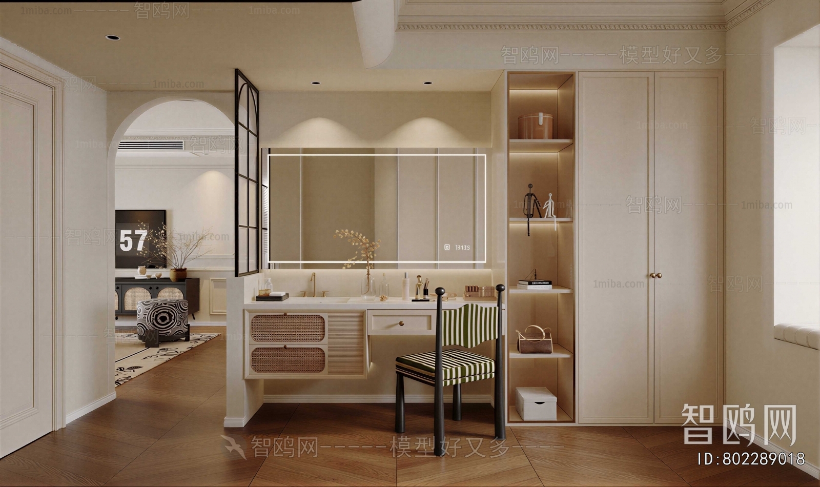 French Style Clothes Storage Area