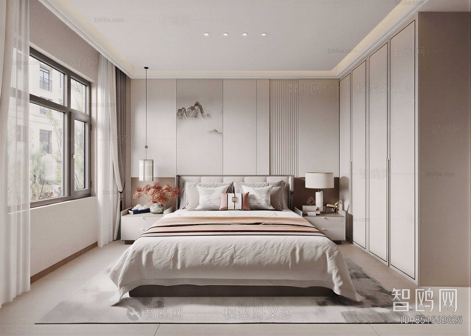 New Chinese Style Bedroom