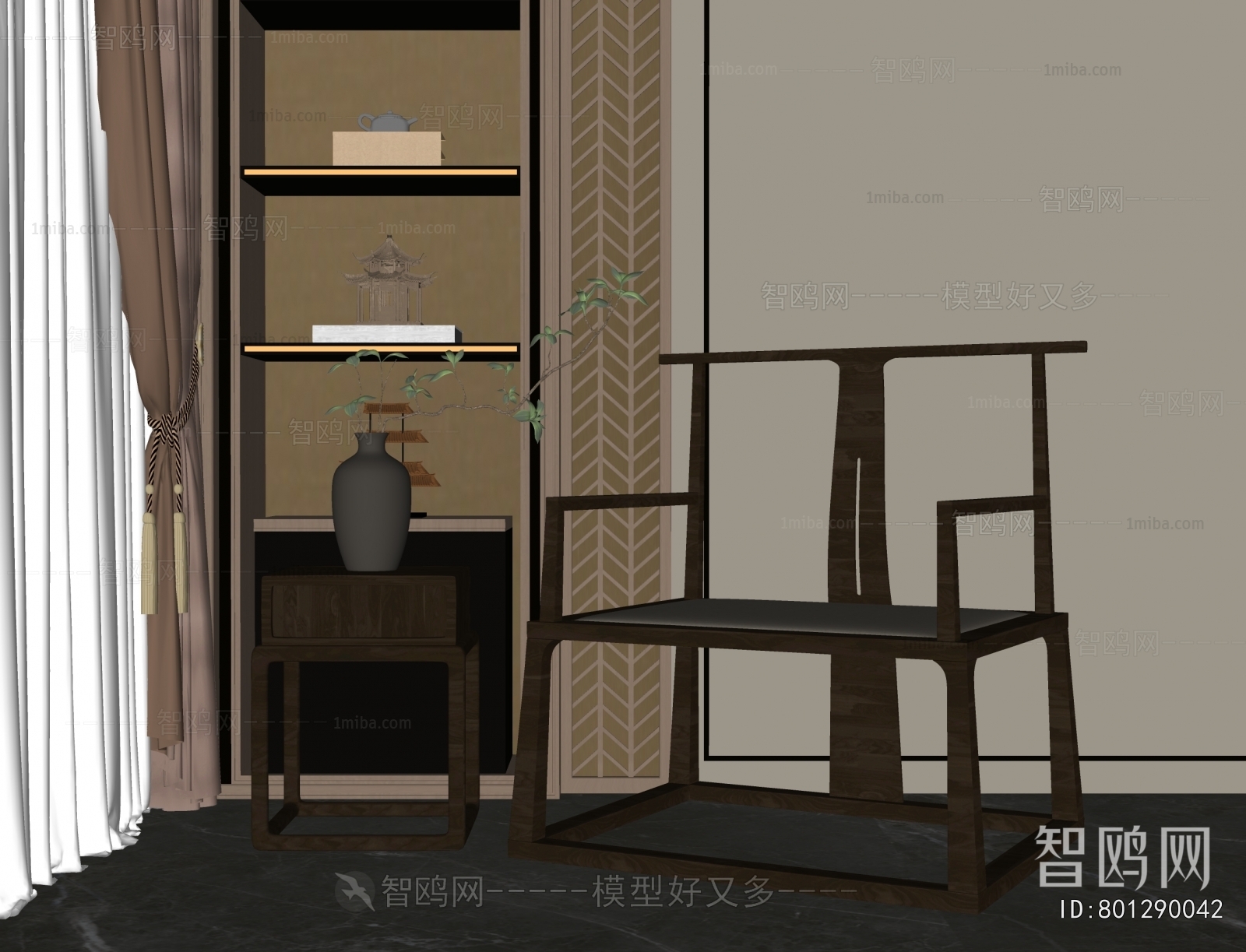 New Chinese Style Lounge Chair