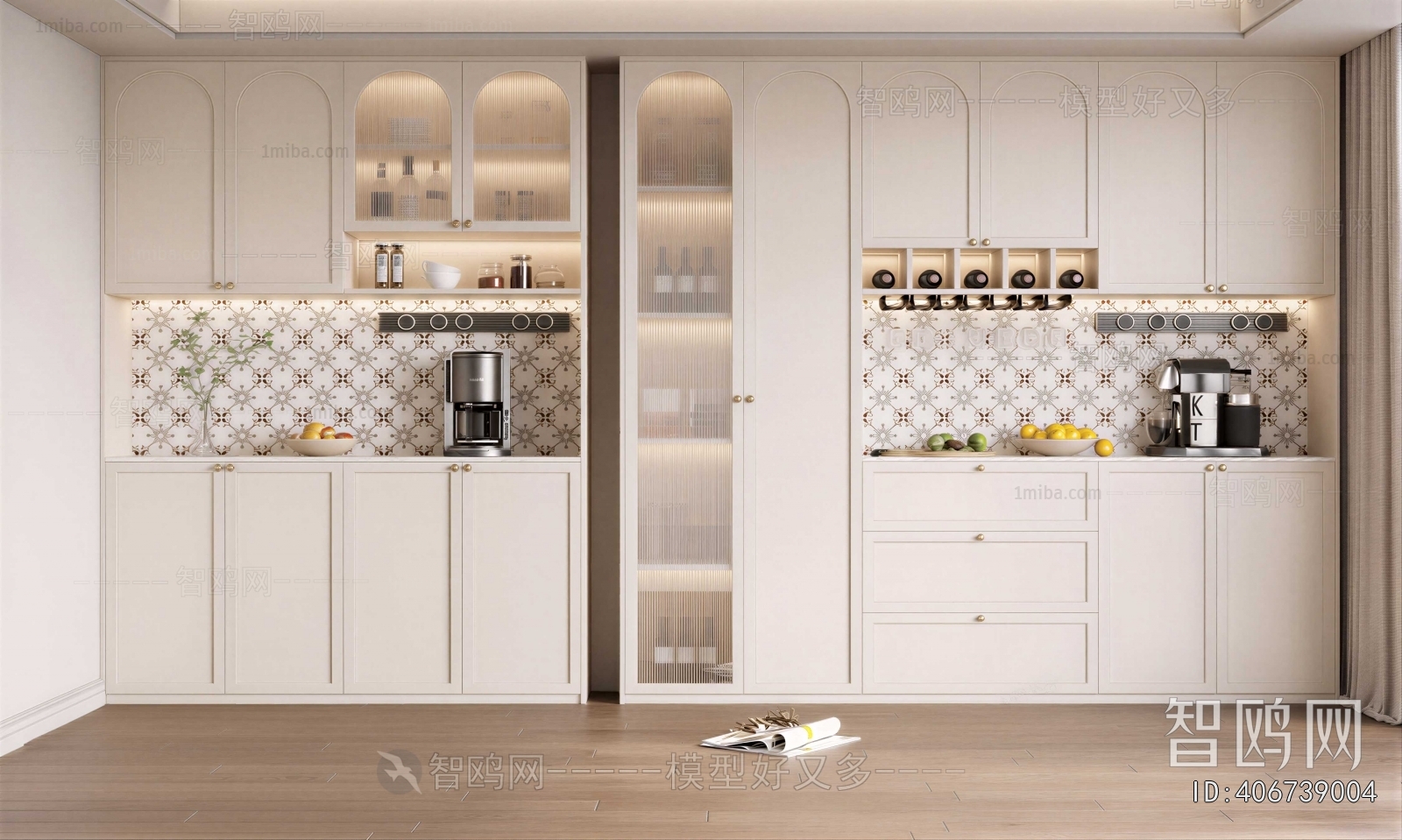 French Style Wine Cabinet