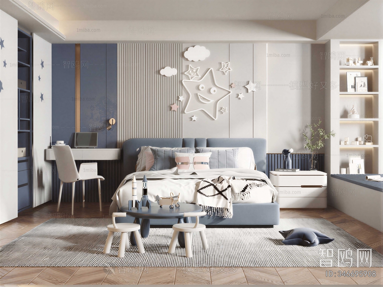 Modern Boy's Room And Son's Room