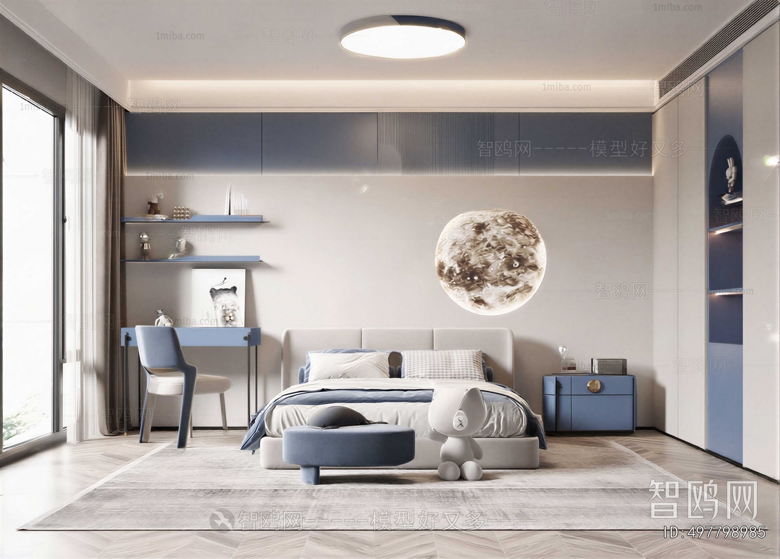 Modern Boy's Room And Son's Room