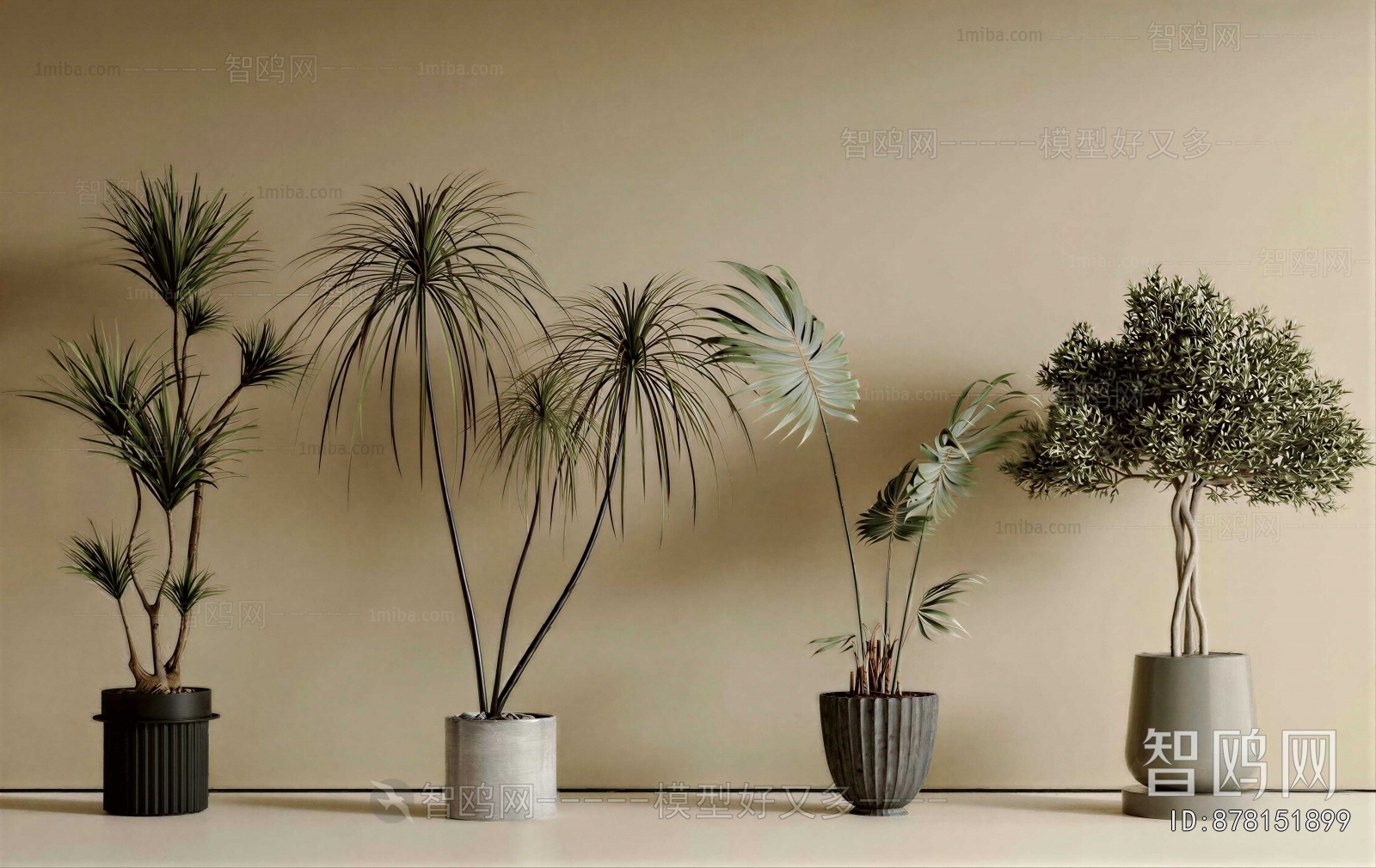 Modern Ground Green Plant Potted Plants