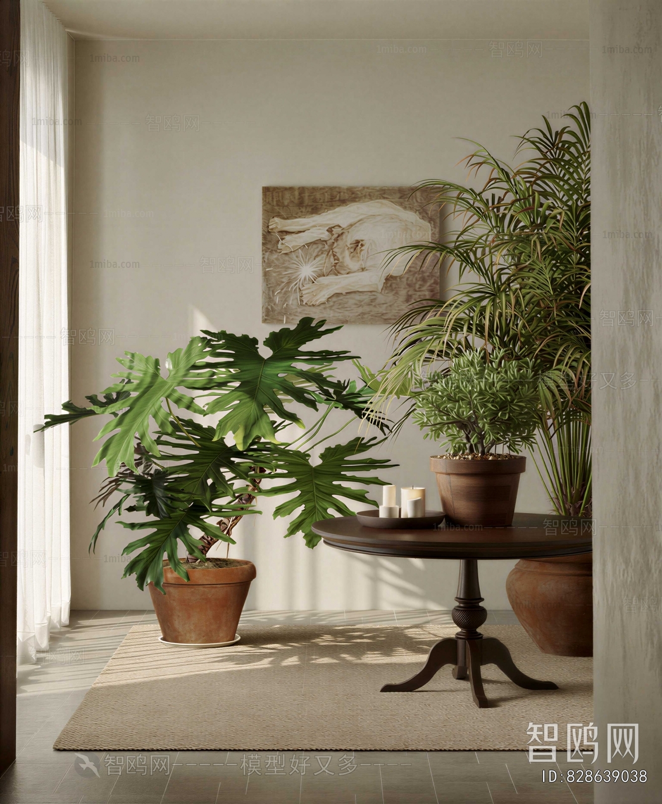 New Chinese Style Potted Green Plant