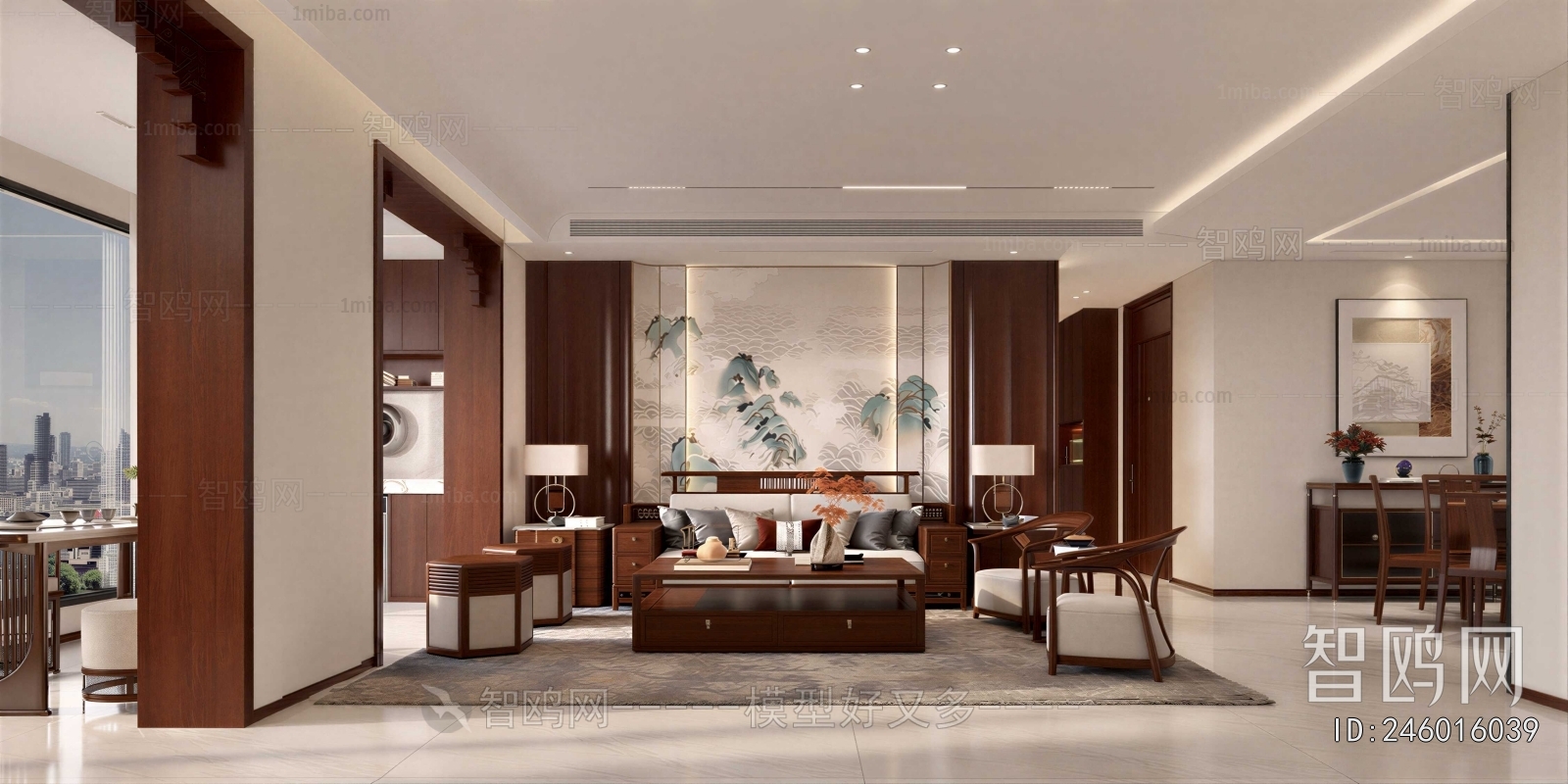 New Chinese Style A Living Room