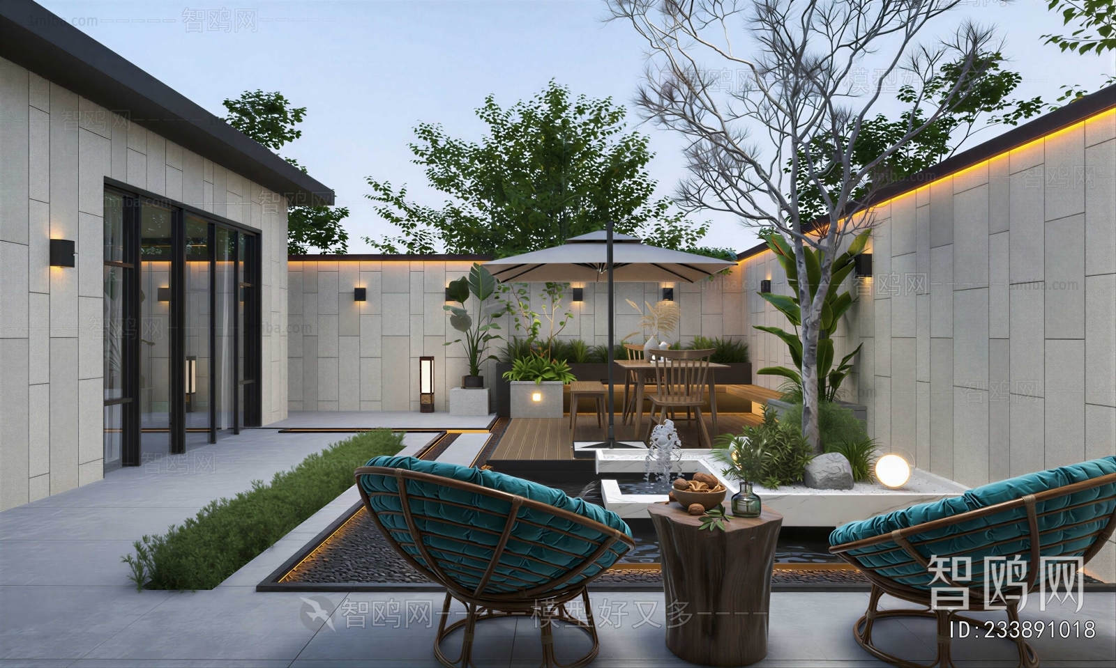 Modern Courtyard/landscape