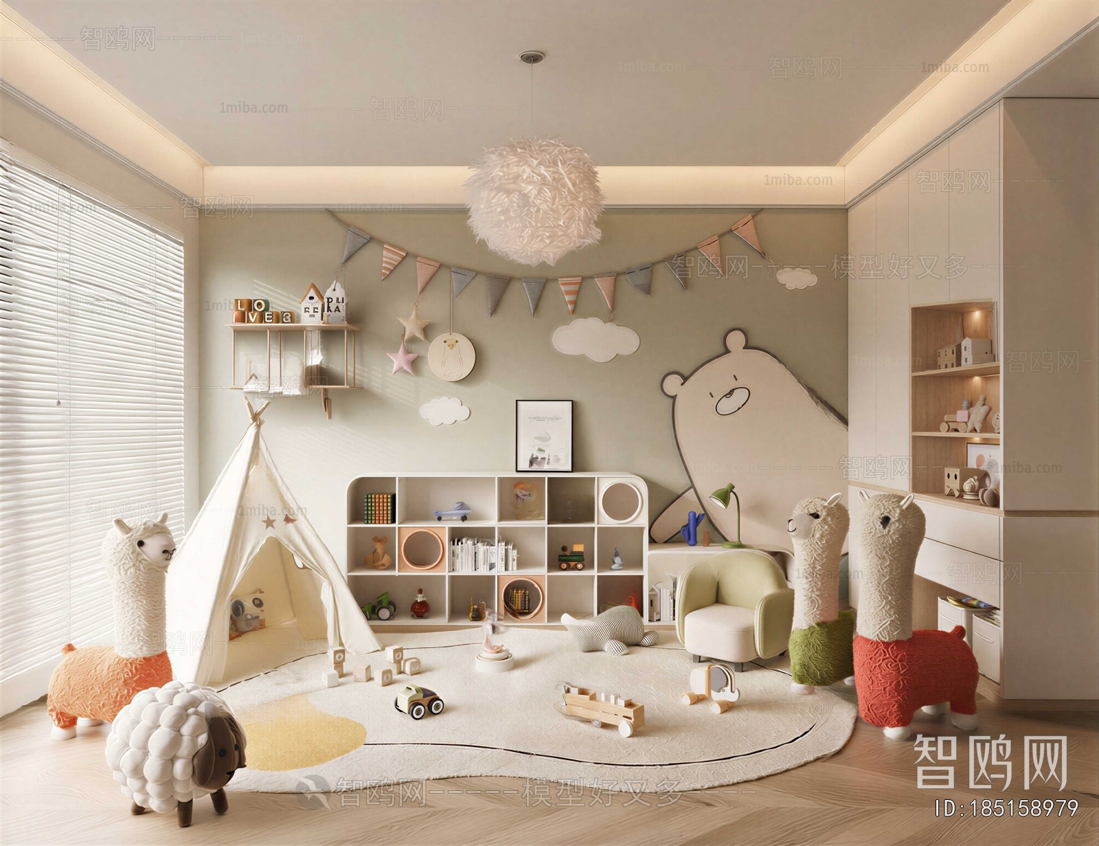 Modern Children's Room Activity Room