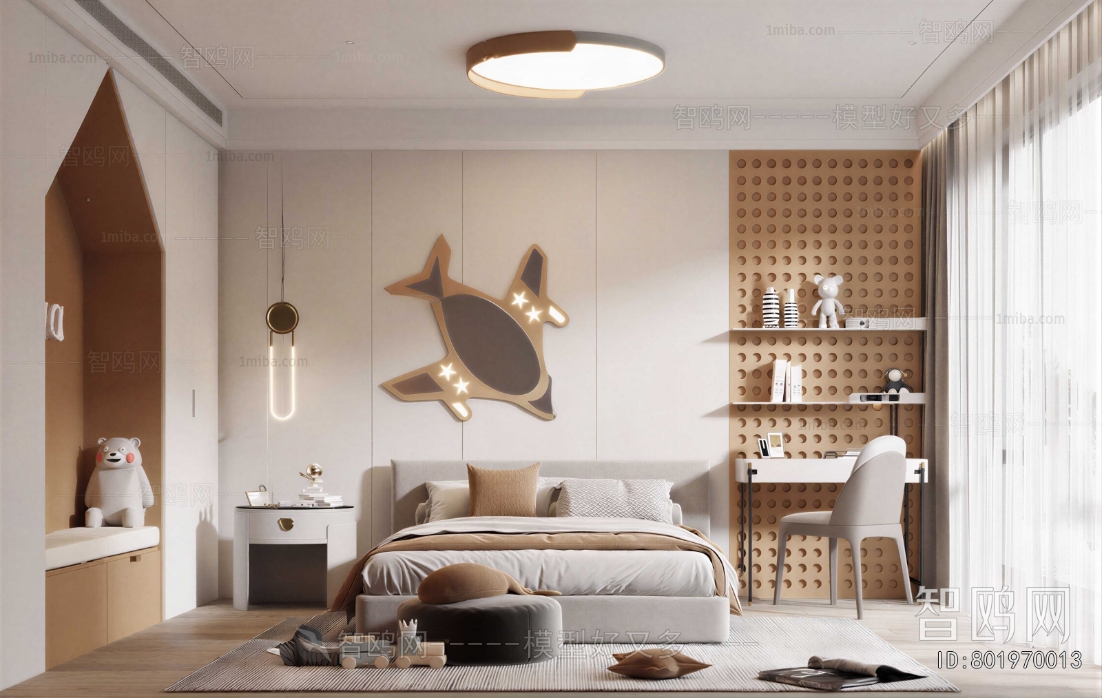 Modern Boy's Room And Son's Room