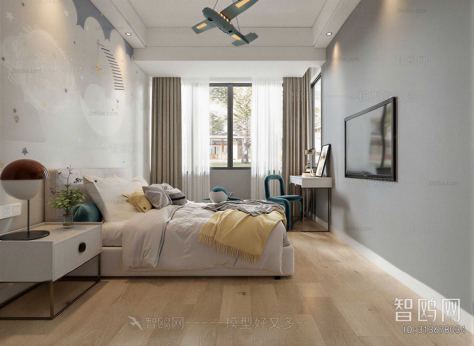 Modern Boy's Room And Son's Room