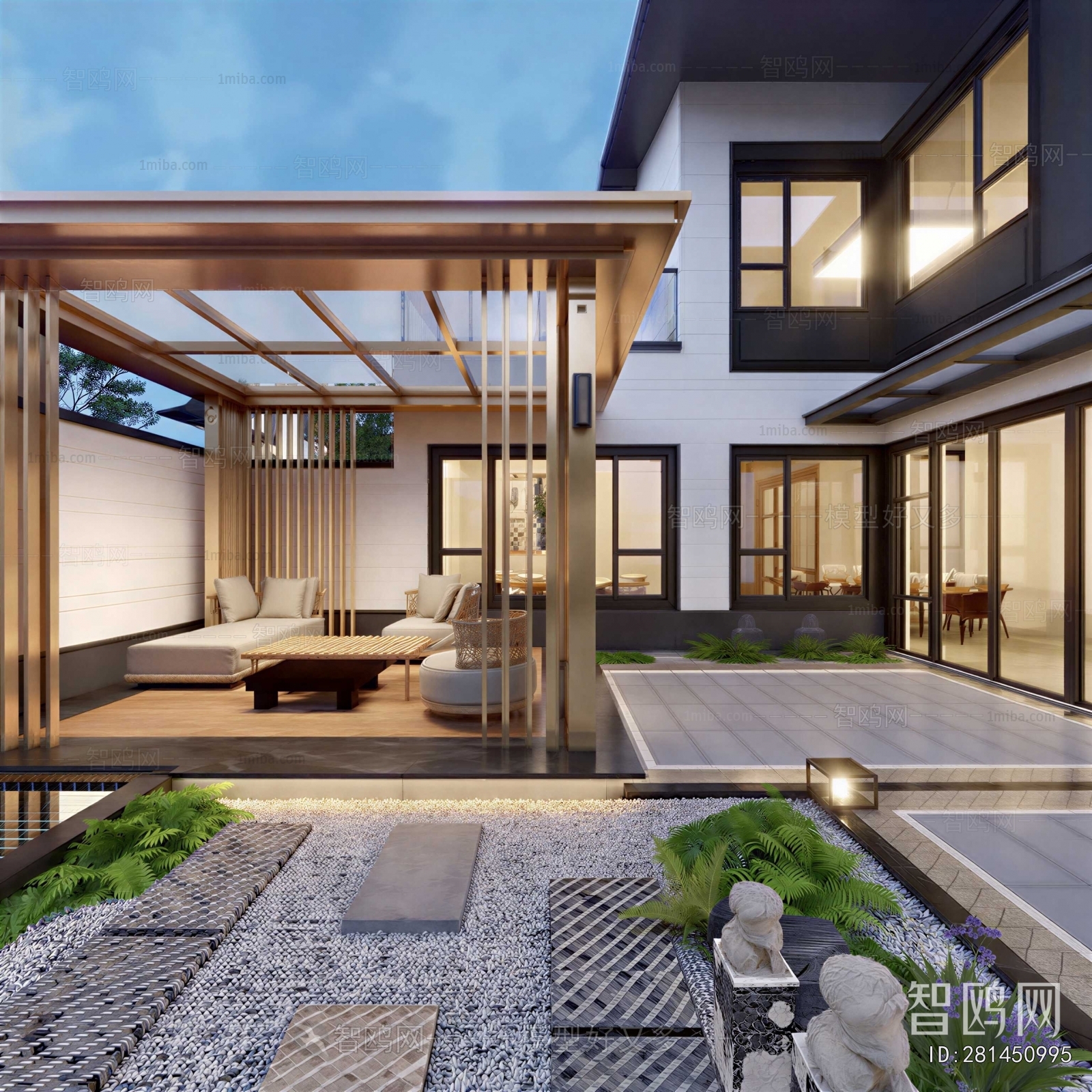 New Chinese Style Courtyard/landscape
