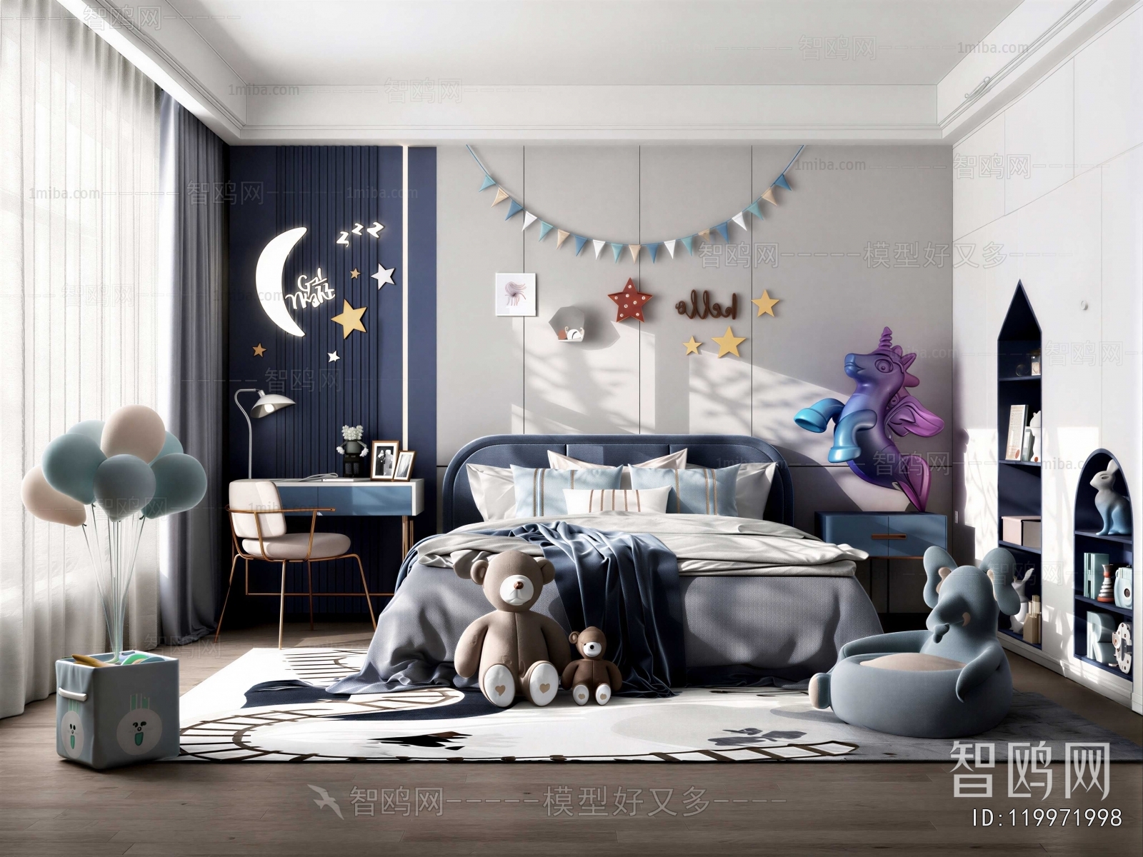 Modern Boy's Room And Son's Room