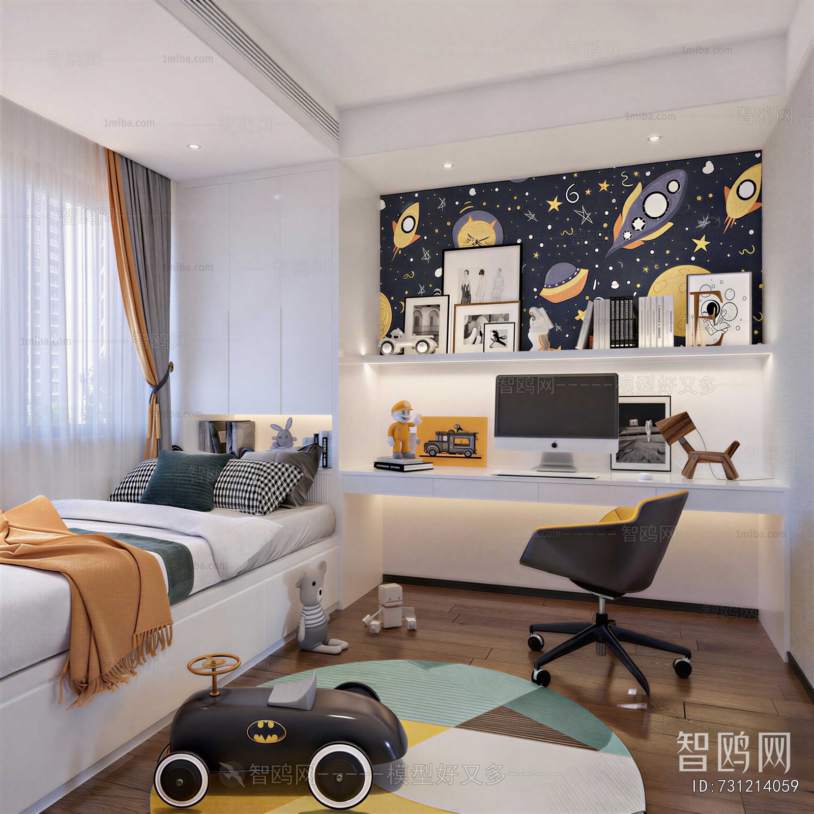 Modern Boy's Room And Son's Room