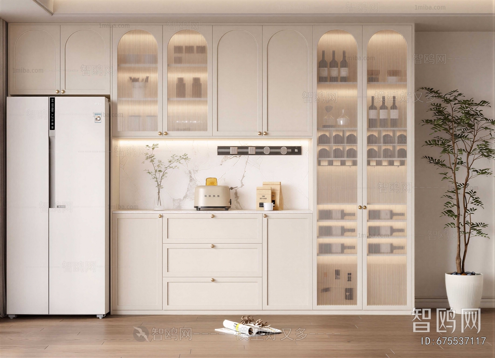 French Style Wine Cabinet