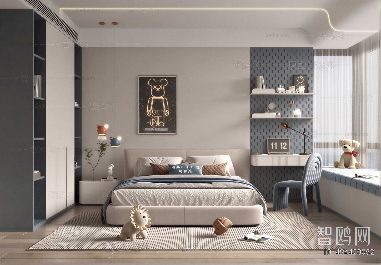 Modern Boy's Room And Son's Room