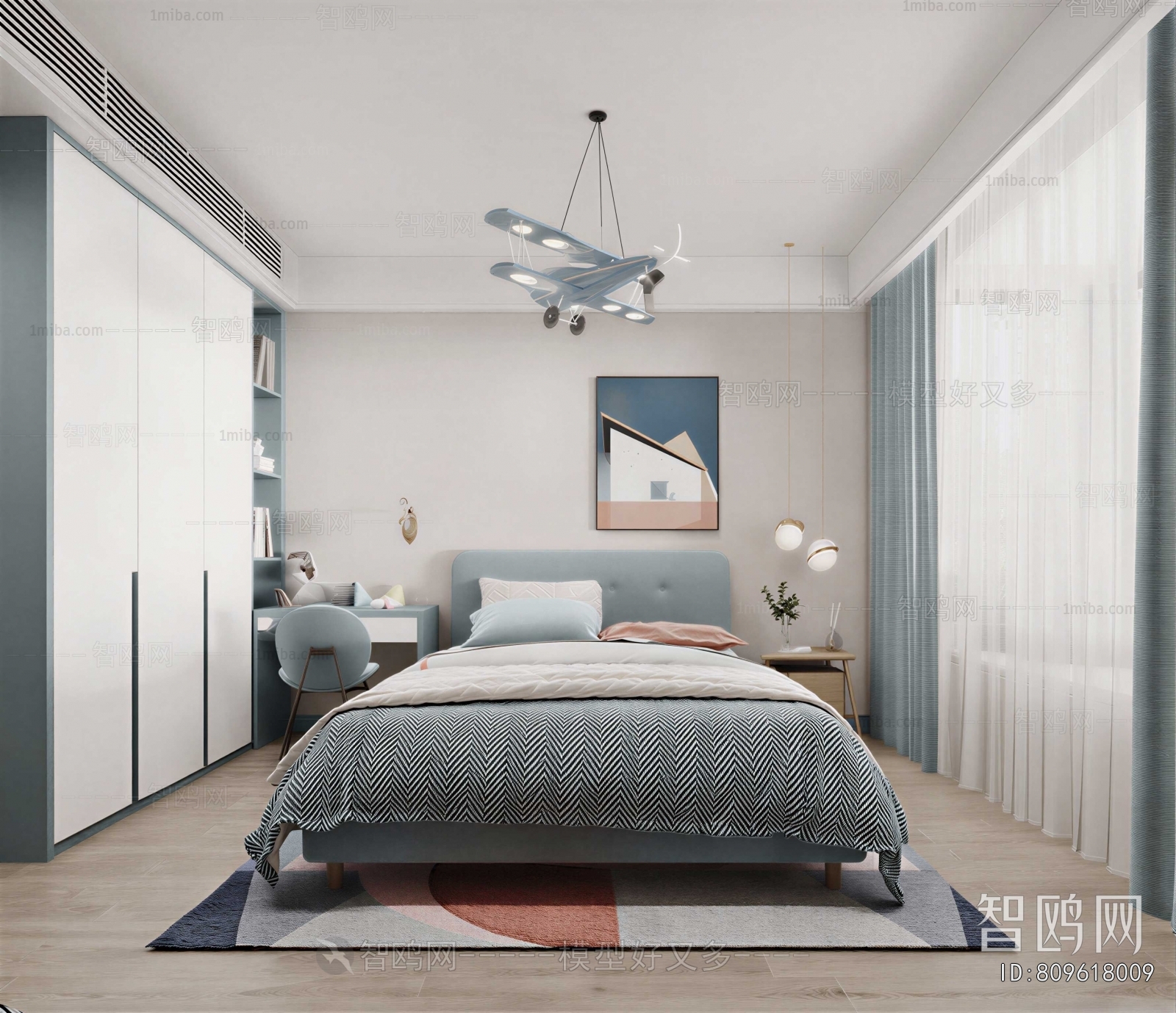 Modern Boy's Room And Son's Room