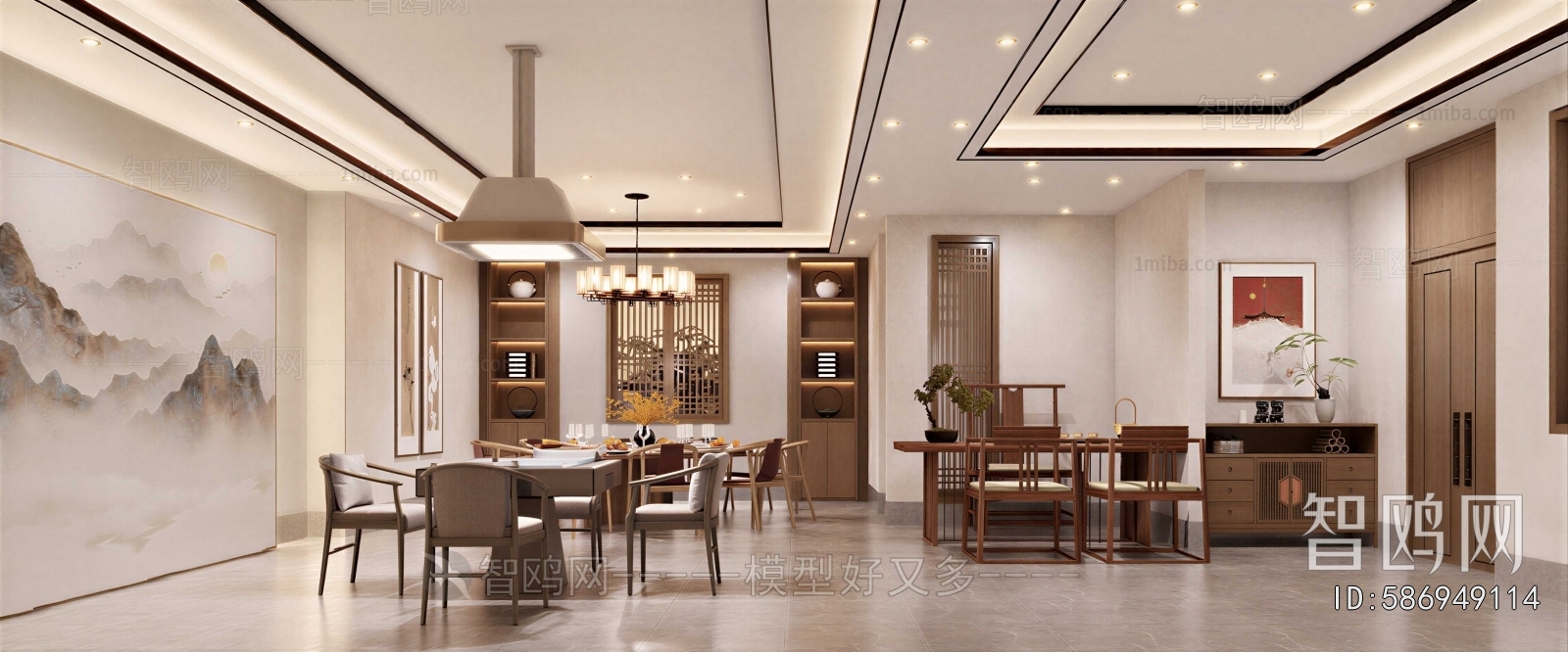 New Chinese Style A Living Room