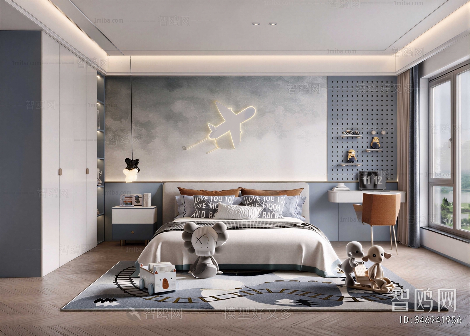 Modern Boy's Room And Son's Room